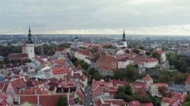 Havadan bakıldığında Tallinn Estonya. 
