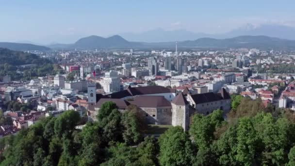 Vista aérea Liubliana Eslovenia. — Vídeos de Stock