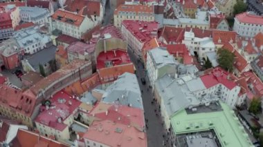 Havadan bakıldığında Tallinn Estonya.