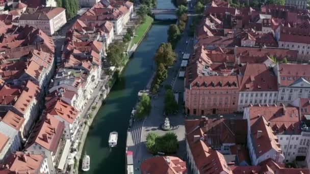 Flygfoto Ljubljana Slovenien. — Stockvideo