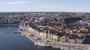 Stockholm şehrinin havadan görünüşü