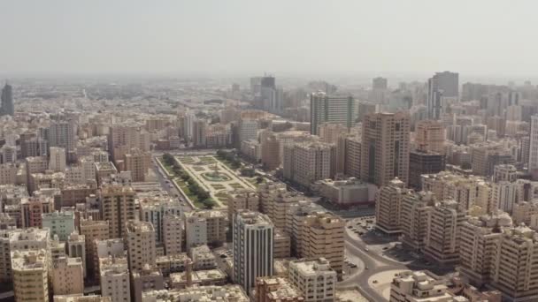 Flygfoto Sharjah Förenade Arabemiraten. — Stockvideo