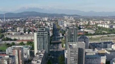 Havadan bakıldığında Ljubljana Slovenya. 