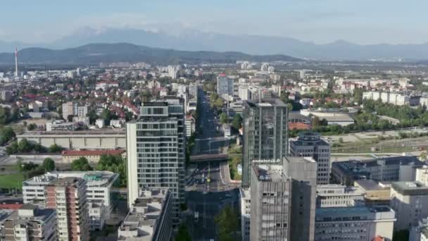 Letecký pohled Lublaň Slovinsko. — Stock video