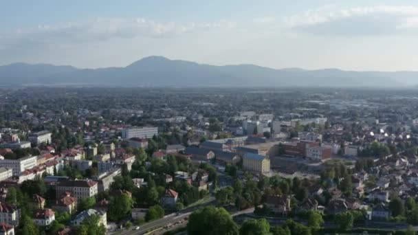 Havadan bakıldığında Ljubljana Slovenya. — Stok video