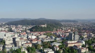 Ljubljana 'nın hava manzarası. 