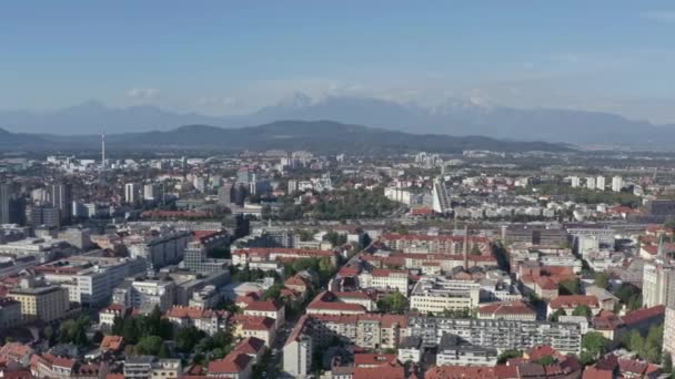 Αεροφωτογραφία Λιουμπλιάνα Σλοβενία — Αρχείο Βίντεο