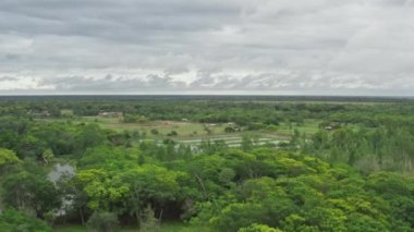 Hava manzaralı Paraguay. Güzel ormanlar