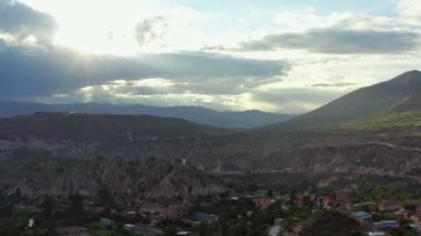 Peru And Dağları 'nın havadan görünüşü. 
