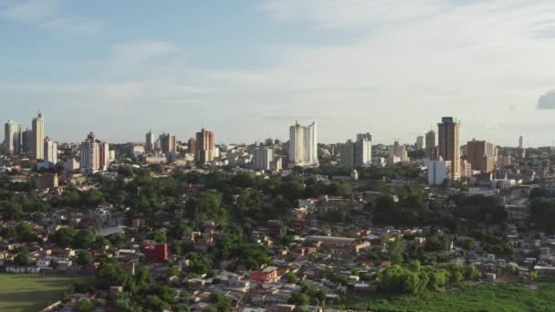Letecký pohled Asuncion Paraguay. — Stock video