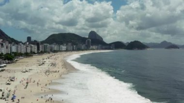 Copacabana Brezilya 'nın hava manzarası. 