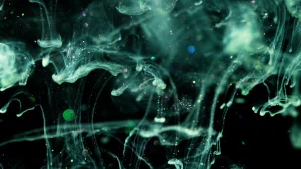 Abstract background video atr with green on a black background. — Stok video