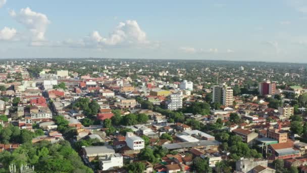 Aerial view Asuncion Paraguay. — Stock Video