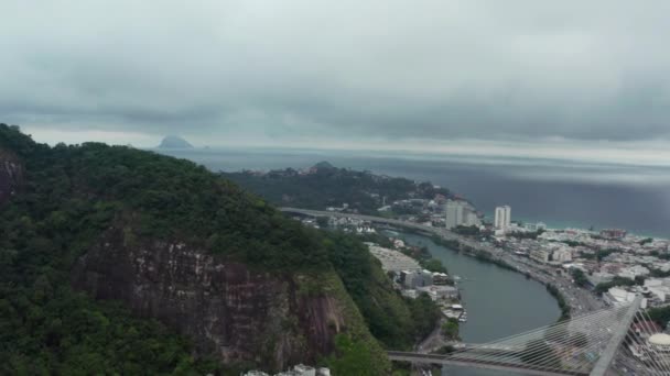 Luchtfoto van Rio de Janeiro Brazilië — Stockvideo