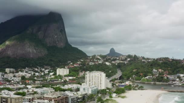 Aerial view Rio de Janeiro Brazil. Cityscape — Stock Video