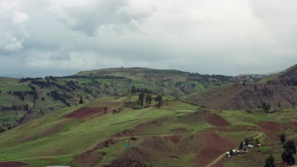 Aerial view nature landscape of Andes Peru — Stock Video