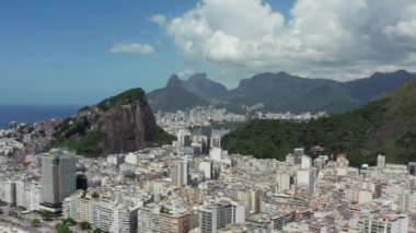 Copacabana Rio de Janeiro 'nun hava manzarası 