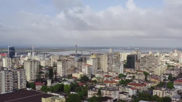 Aerial view Maputo Mozambique. — ストック動画