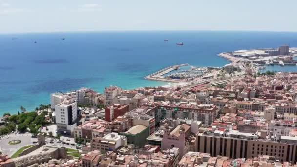Вид с воздуха Таррагона, Испания. — стоковое видео