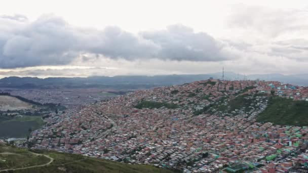 Aerial view Bogota Colombia. — Stock Video