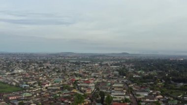 Hava manzaralı Lusaka Zambiya. Mimarili Afrika başkenti 