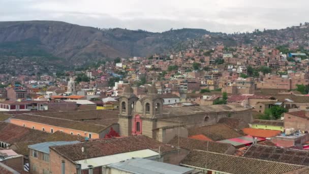 Hava manzaralı Ayacucho Peru. Şehir manzarası — Stok video