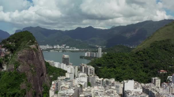 Pemandangan udara Rio de Janeiro Brazil. — Stok Video