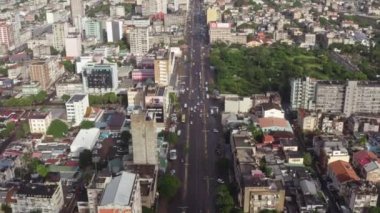 Hava görüntüsü Maputo Mozambik. Afrika şehirleri