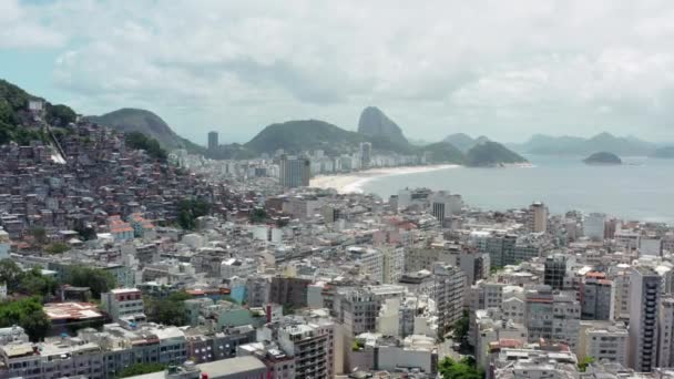 Aerial view Rio de Janeiro Brazil cityscape. — Stock Video