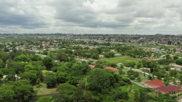 Aerial view Lusaka Zambia. — Stock Video