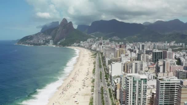 Aerial view Rio de Janeiro Brazil. Cityscape — Stock Video