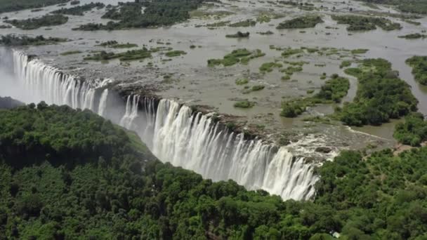 Luchtfoto Victoria Falls. — Stockvideo