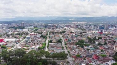 Guatemala şehrinin hava manzarası.