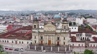Guatemala şehrinin hava manzarası.