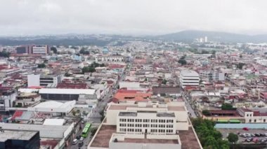 Guatemala şehrinin hava manzarası. Orta Amerika 'da şehir manzarası.