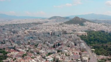 Atina 'nın hava manzarası Yunanistan.