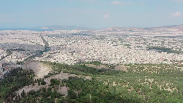 Повітряна зйомка краєвиду Афін.. — стокове відео