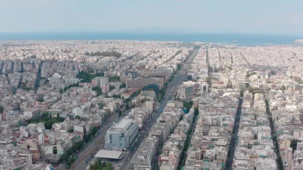 Aerial shot of Athens cityscape Greece. — Stock Video