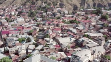 Hava manzaralı şehir Tiflis başkenti Gürcistan. 