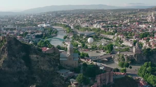 Centro da cidade de Tbilisi, Geórgia . — Vídeo de Stock