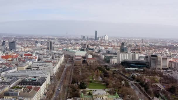 Luchtfoto Wenen Oostenrijk. — Stockvideo