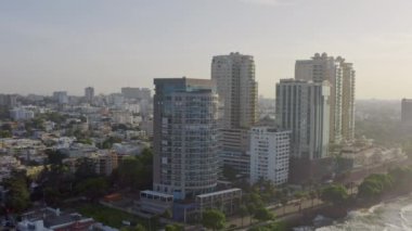 Santo Domingo Dominik Cumhuriyeti 'nin havadan görüşü.
