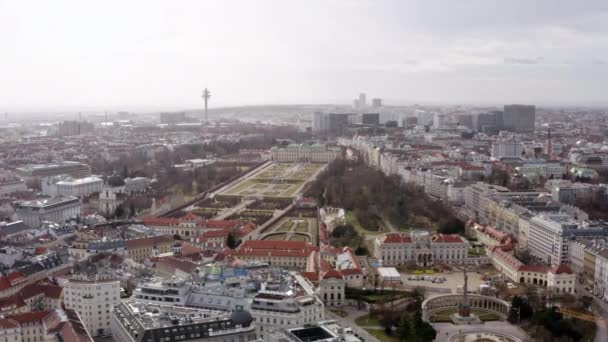 Vista aérea Viena Áustria. — Vídeo de Stock