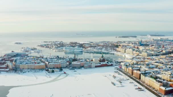 Widok z powietrza Helsinki Finlandia. — Wideo stockowe
