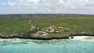 Zanzibar Tanzanya 'nın hava görüntüsü.