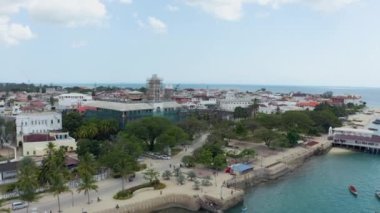 Hava görüntüsü Zanzibar Tanzanya.