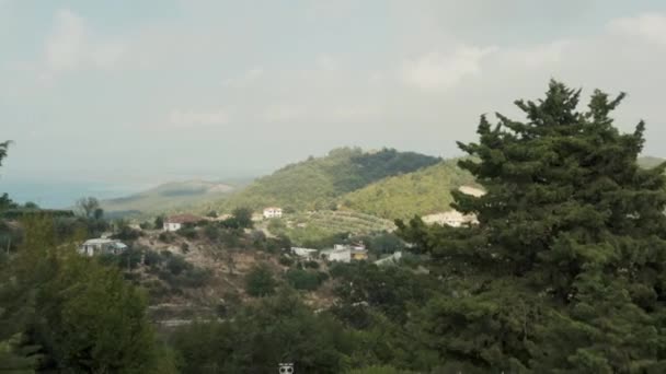 Aerial Zastrzelił Albanię Drone Lot Nad Górami Gdzie Można Zobaczyć — Wideo stockowe