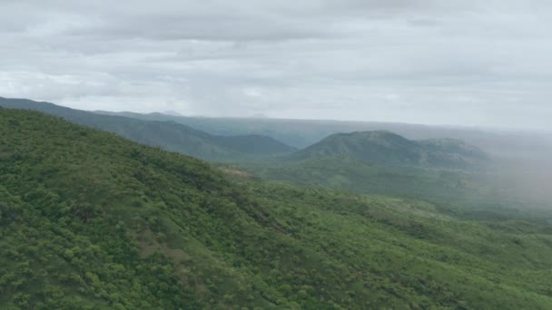 Widok Lotu Ptaka Pobliżu Doliny Omo Etiopii Afryka Krajobraz Drzewami — Wideo stockowe