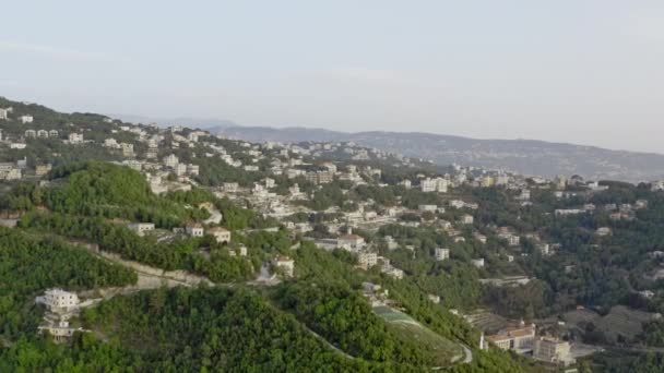 Cityscape Pemandangan Udara Lebanon Pinggiran Beirut Dengan Rumah Rumah Berdiri — Stok Video
