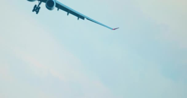 Video Van Een Vliegtuig Van Turkish Airlines Dat Landt Luchthaven — Stockvideo